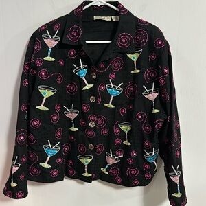 PUSHPA Martini jacket, lined, size XL. see measurements good condition